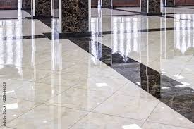stockfoto clean shiny marble floor in