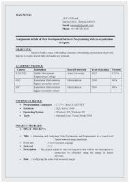Sample Resume Format For Mechanical Engine Sap Training Certificate
