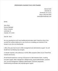 Example Of Administrative Assistant Cover Letters Resume