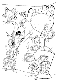 Children's coloring pages online allow your child to. Finding Nemo And Friends From The Aquarium Coloring Pages For Kids Printable