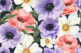 botanical pattern flower watercolor
