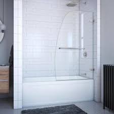 frameless hinged tub door