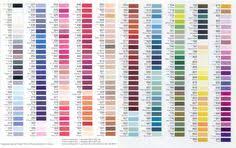 Gutermann Thread Color Chart Machine Embroidery Thread