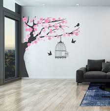 Wall Decal Cherry Tree Blossom Birds