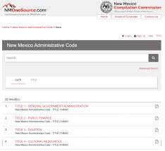 new mexico administrative code now