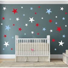 Large Star Nursery Wall Stickers In Red