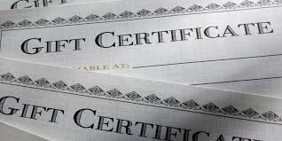 gift certificate for your loved ones