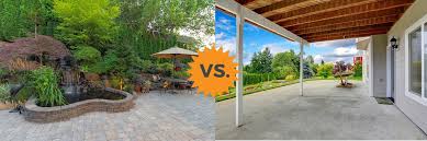 average cost of concrete vs paver patio