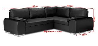 enzo corner sofa bed with storage black