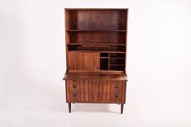 Danish Rosewood Bookcase With Desk