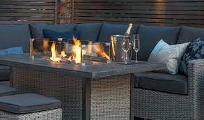 rattan fire pit table set off 52
