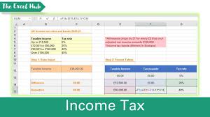 calculate uk income tax using vlookup