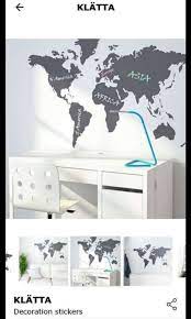 Ikea Klatta World Map Stickers New In