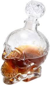 mdluu glass wine decanter skull