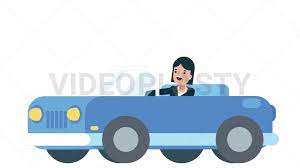 Office Woman Driving [Animated Stock GIFs] | VideoPlasty
