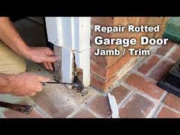 how to repair a garage door jamb trim