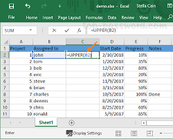 to uppercase or lowercase in excel 2016