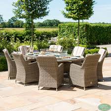 Oval Fire Pit Dining Set Venice Chairs