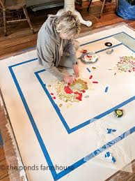 a diy painted rug tutorial