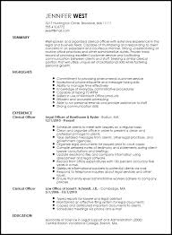 traditional clerical officer resume