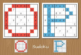 sudoku vector set with answers o p letters