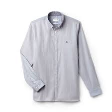 Mens Slim Fit Striped Stretch Cotton Pinpoint Shirt