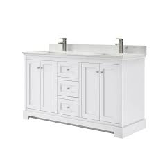 A contemporary classic if ever there was, the gorgeous deborah series of vanities are truly a winning combination of authentic english charm, warm practicality and a. Ryla 60 Double Bathroom Vanity By Wyndham Collection White Free Shipping Modern Bathroom