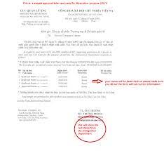 what is vietnam visa approval letter