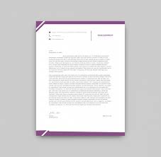 Purple Details Letterhead Template Vector Free Download