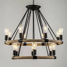 I think this diy pendant light inspired by restoration hardware lighting adds just the right amount of vintage industrial charm to our son's office in a closet. Rope Chandelier Pendant Light Restoration Hardware Lights Lamp Ceiling Fixture 93 10 Picclick