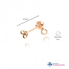 14k yellow gold earring 8 mm with