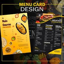 restaurant menu card designing services