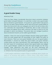 Learn which of the six human. A Good Leader Free Essay Example