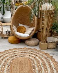 oval large braided jute rug for hire in