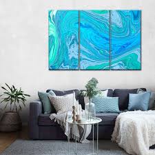 Turquoise Acrylic Waves Multi Panel