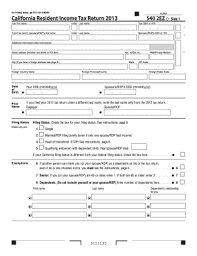 form 540 2ez california resident income