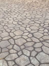 Paver Patio Made With Concrete Form And