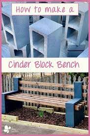 Diy Cinder Block Bench Cute Outdoor