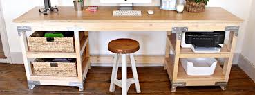 Build a desk or computer desk with free woodworking plans. Diy How To Build A Workbench Style Custom Desk Building Strong