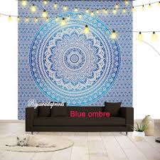 Buy Indian Tapestry Blue Ombre Tapestry