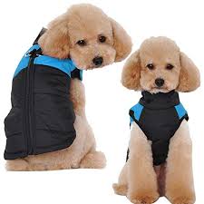 Dog Waterproof Cotton Warm Vest Pet Clothes Padded Winter Down Jacket Coats Dogs Outfits Pet Skiing Protector Outdoor Cozy Apparel For Small Mediumn