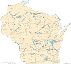 Map Of Wisconsin Lakes Streams And Rivers
