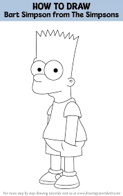 to draw bart simpson from the simpsons