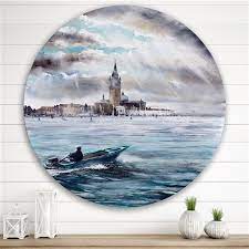Italy Nautical Metal Circle Wall Art
