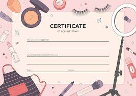 makeup artist certificate or beauty