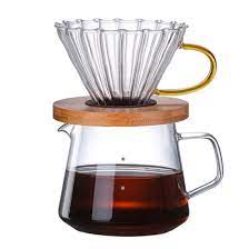 v60 single drip glass coffee pot set