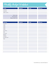 Free Printable Budget Worksheet Pdf For Business Single