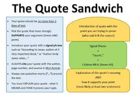 See below for a in addition to incorporating quotes with the quote sandwich, and introducing them with signal phrases. Quote Sandwich Interactive Notebook Insert By The Energizer Educator
