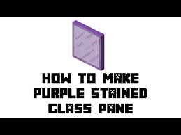 Make Purple Stained Glass Pane