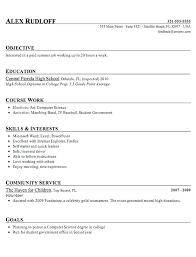 Simple Resume Template For High School Students Sample Student